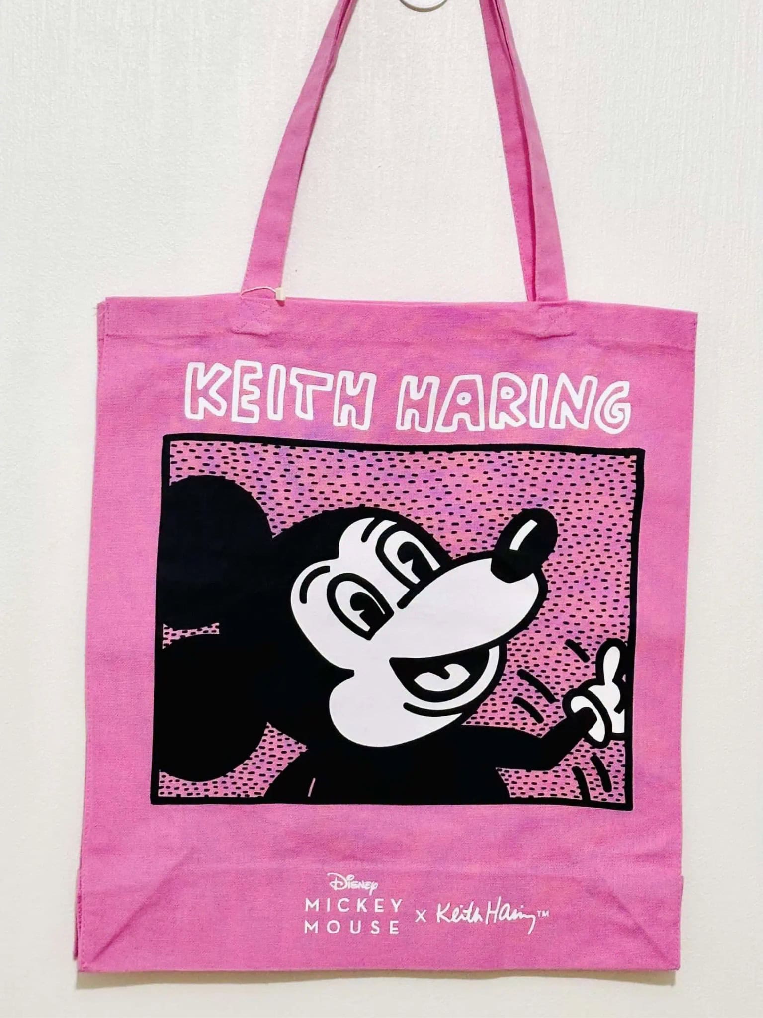 Bolso tote Mickey Mouse x Keith Harring rosado
