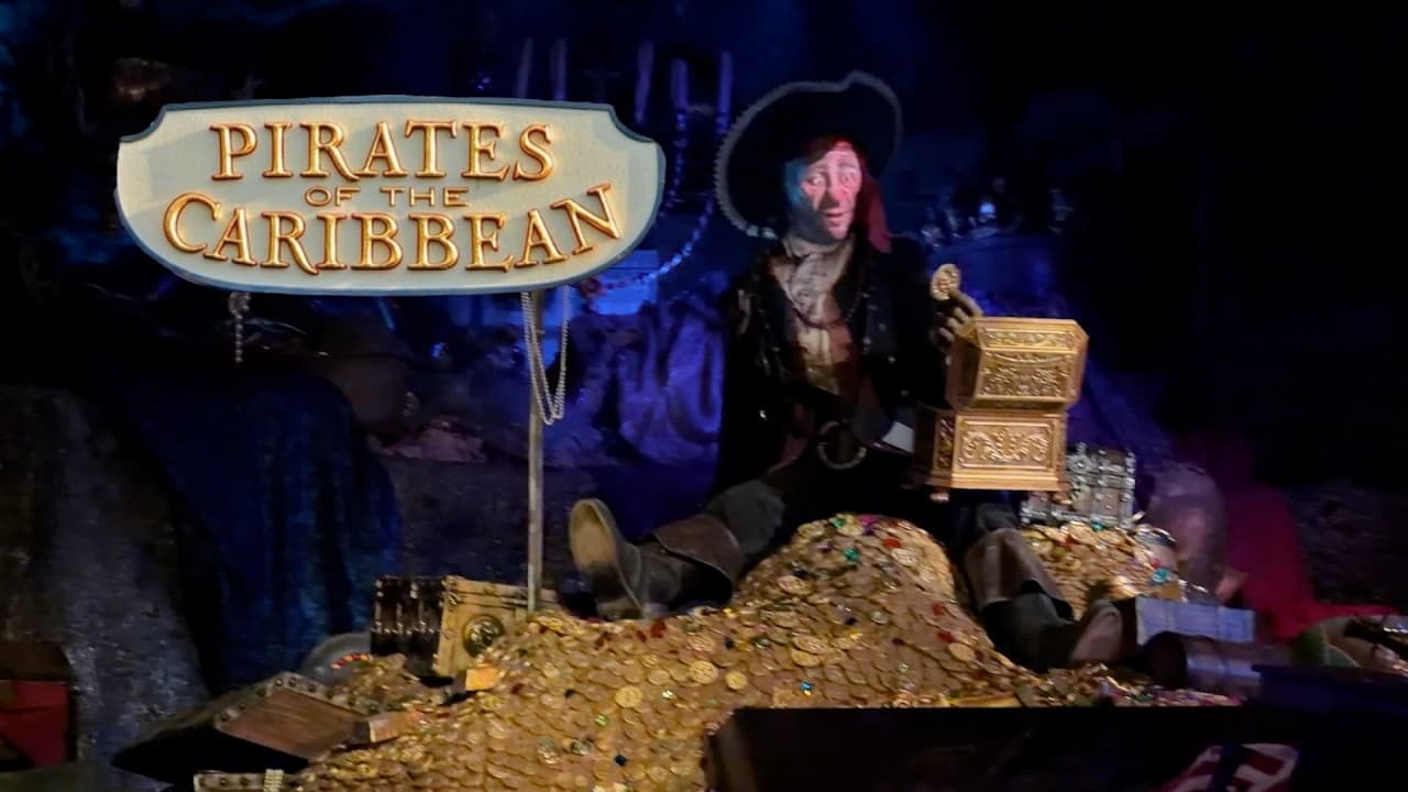 Escena del tesoro en Piratas del Caribe de Disneyland con el nuevo animatrónico